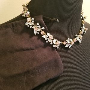 NWOT J. Crew Crystal Floral Necklace